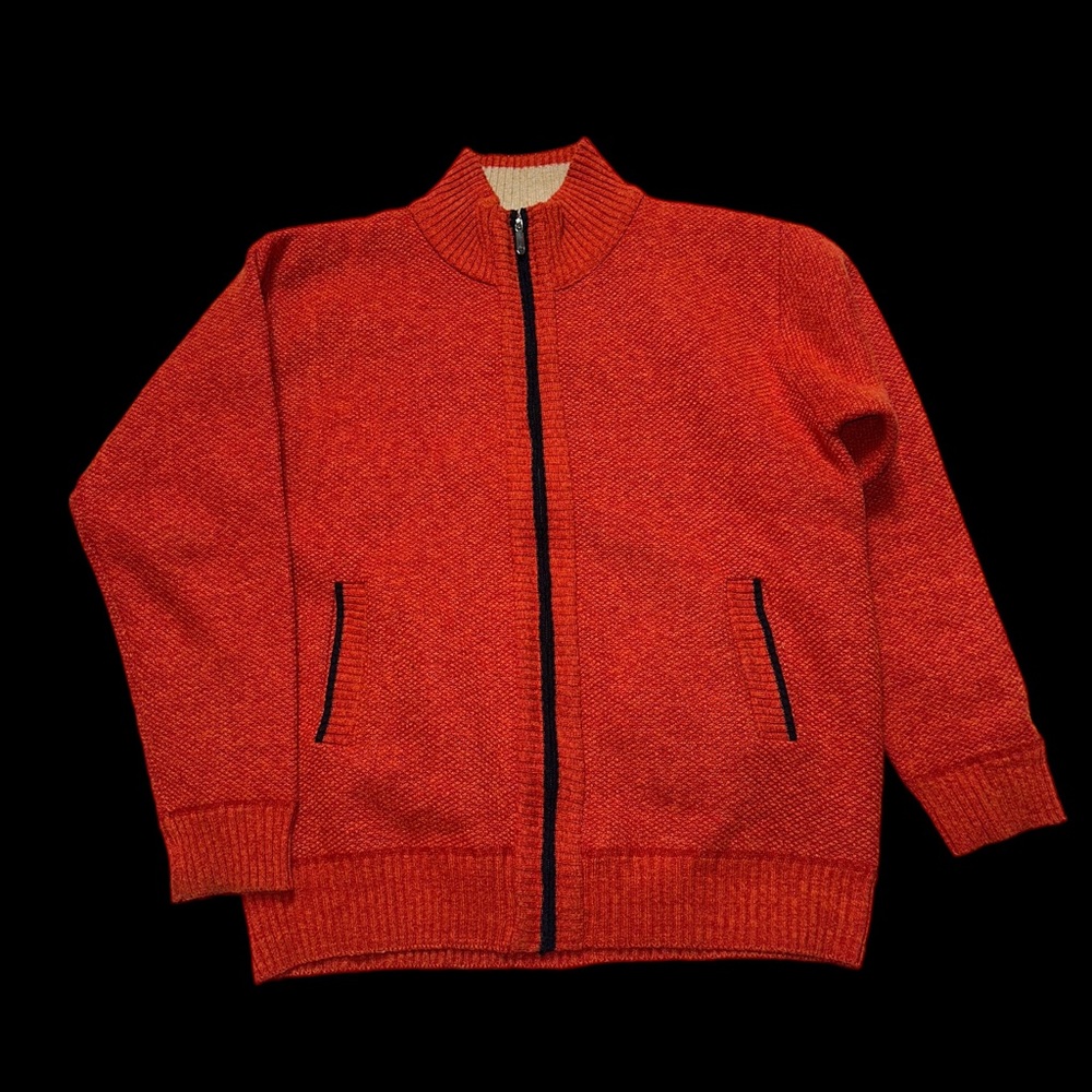 Vcansion Men's Classic Soft Knitted Cardigan Sweaters Fleece Lined Sz L